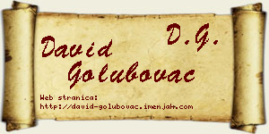 David Golubovac vizit kartica